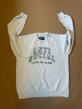 Persaya Anti Social Leave Me Alone Crewneck Sweatshirt